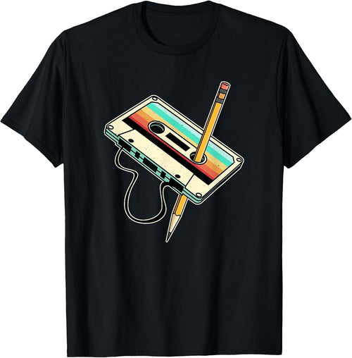 80s 90s Retro Party Costume Nostalgia Cassette T-Shirt