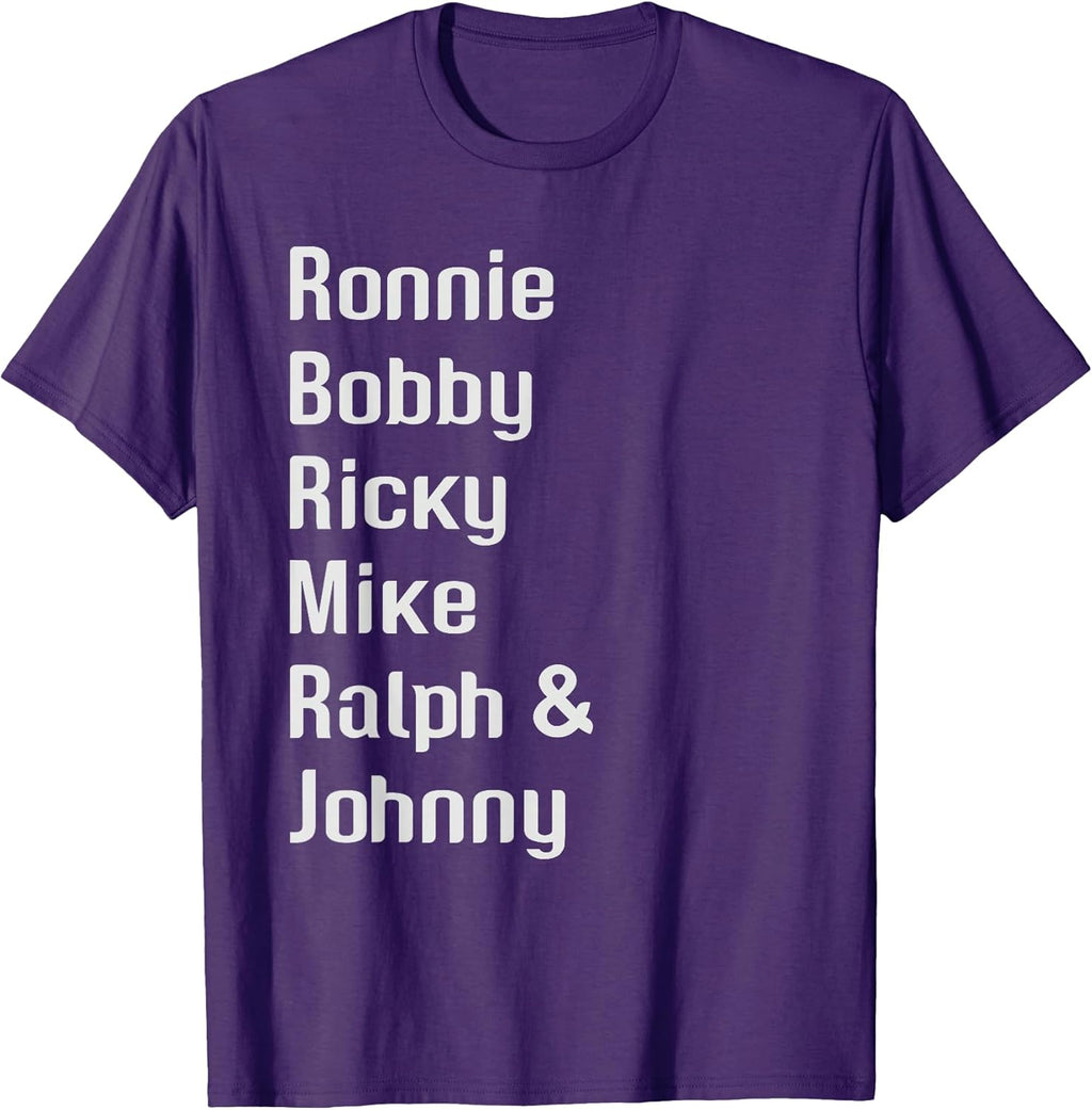 Ronnie Bobby Ricky Mike Ralph and Johnny Retro Vintage T-Shirt