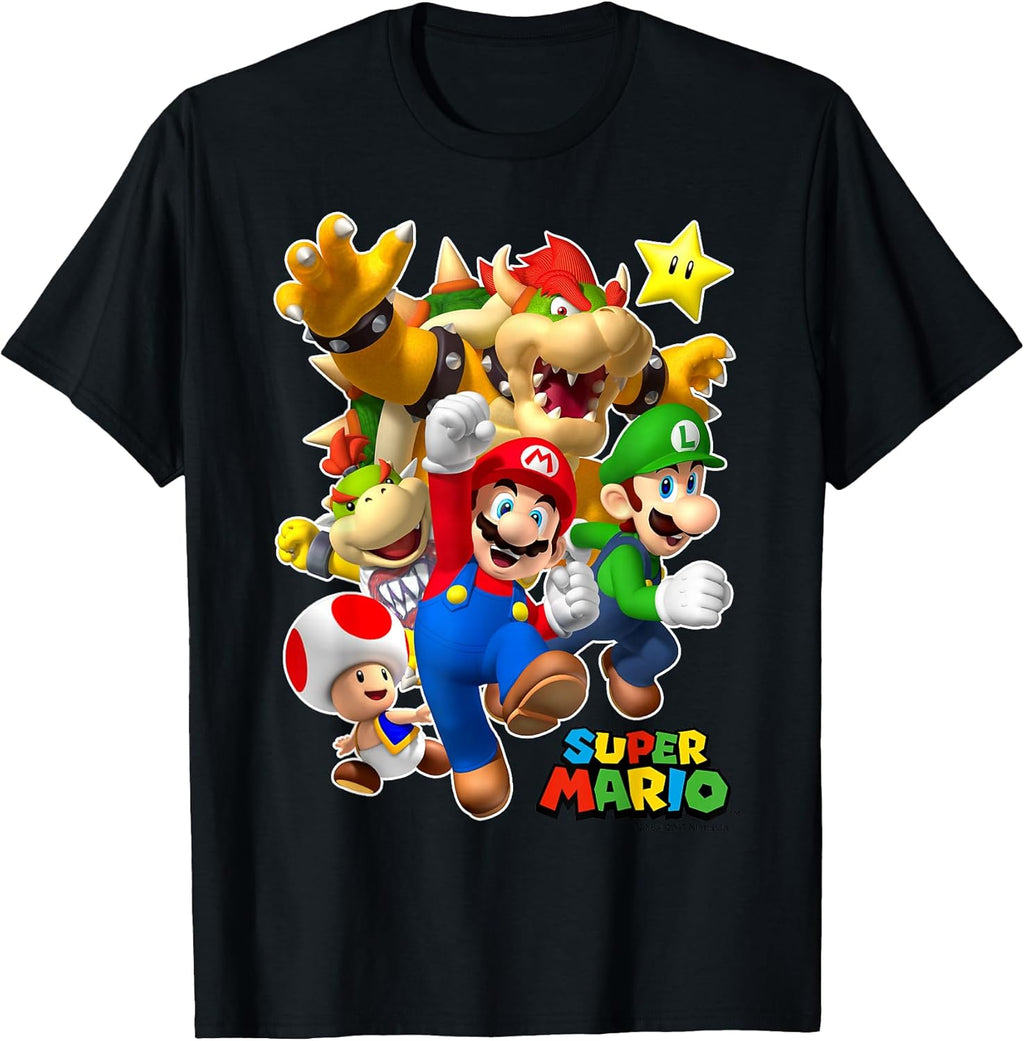 Group Shot with Bowser 3D Poster T-Shirt