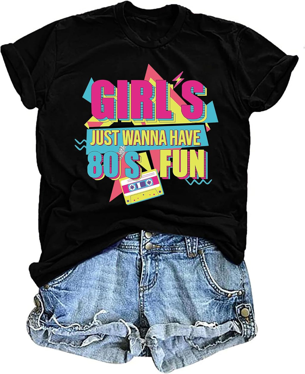80s Shirts for Women Vintage 90s Outfits Party 80s Shirt Retro 80's Outfit Disco Music Tops 1980s Themed Gift