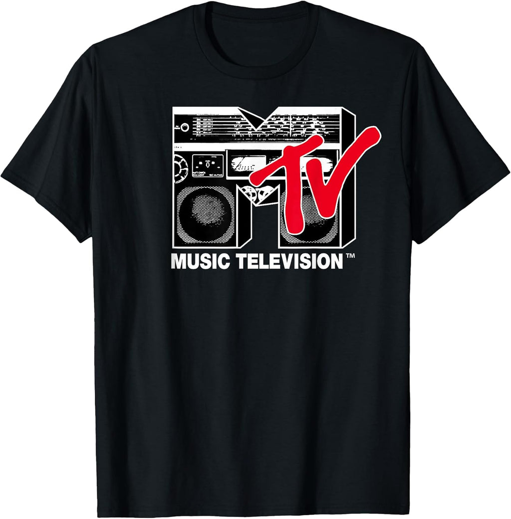 Logo Red Boombox Graphic T-Shirt T-Shirt