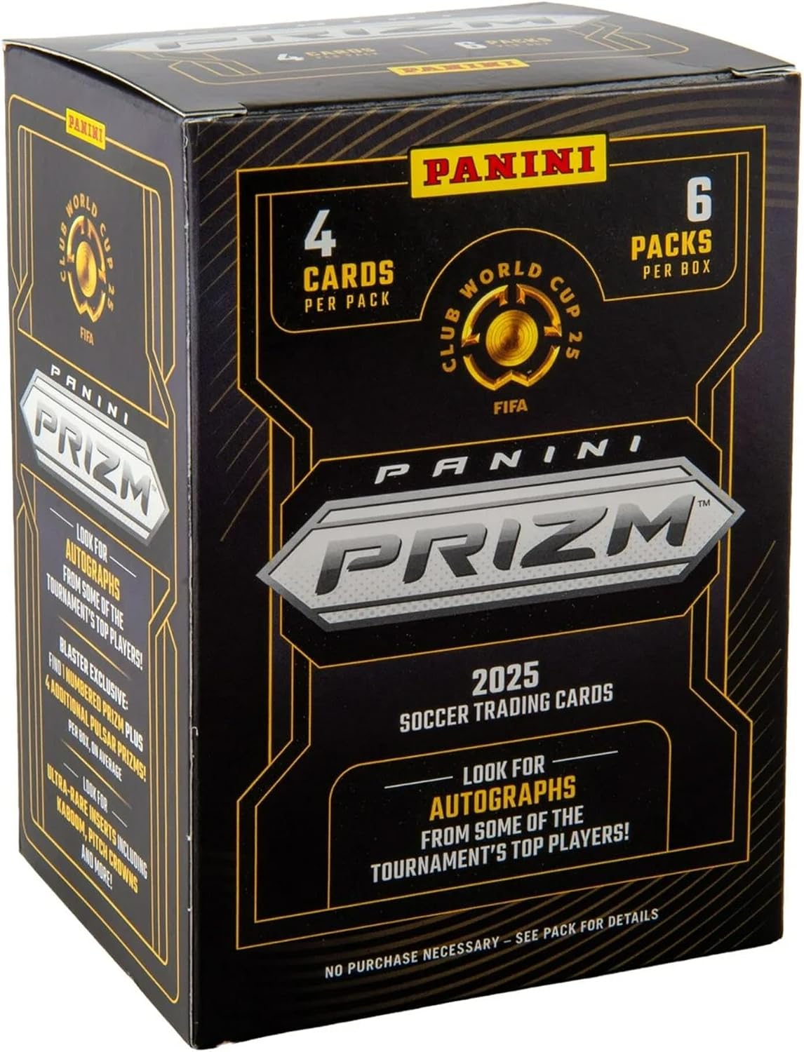 2025 Panini Prizm Club World Cup Soccer Blaster Box – FIFA Trading Cards – Includes Blaster-Exclusive Prizms, Rookies & Inserts – Official Panini Retail Set