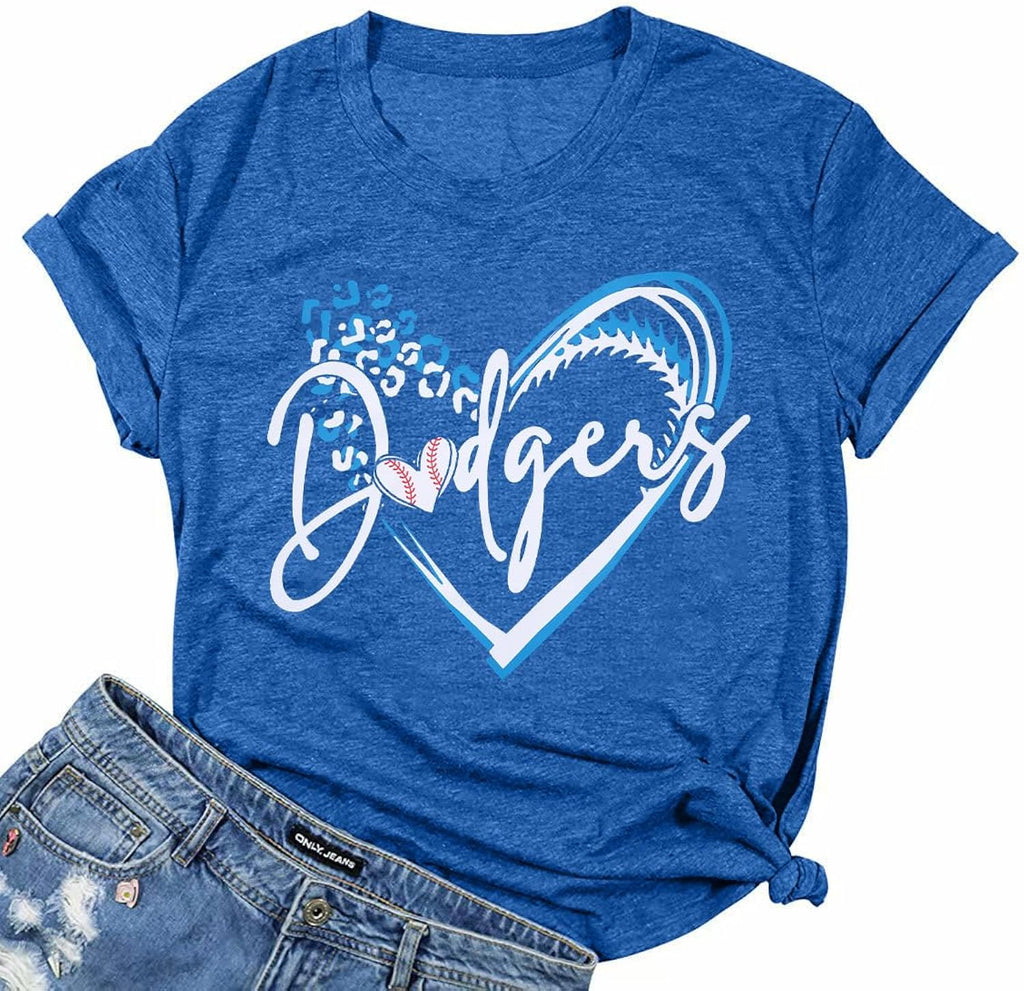 Baseball Shirt for Women Baseball Mom Shirt Baseball Heart Graphic Tee Game Day Short Sleeve Tops
