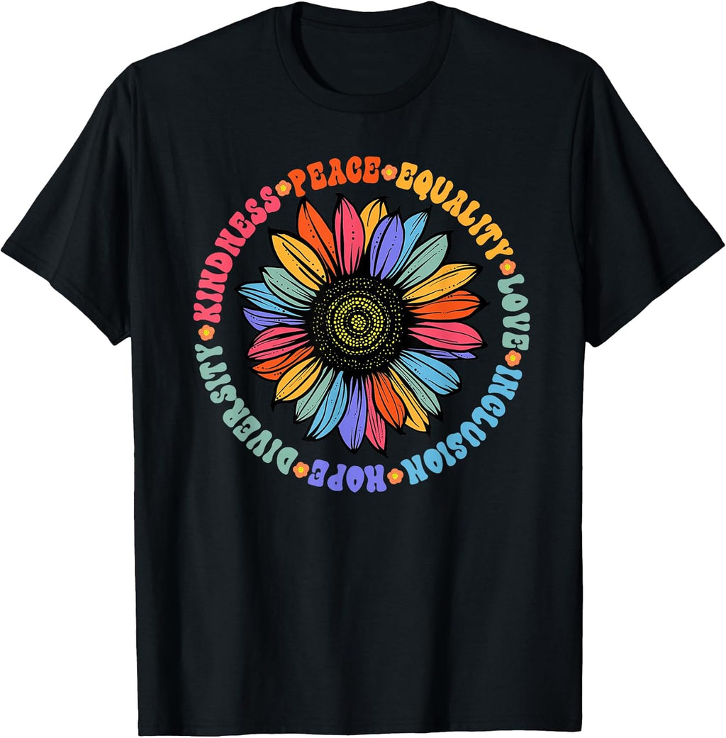 Kindness Peace Equality Love Hope Diversity Human Rights T-Shirt Small