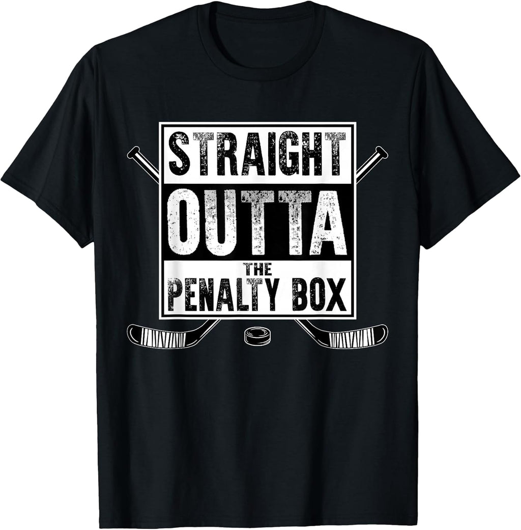 Ice Hockey Player Gift Straight Outta The Penalty Box T-Shirt