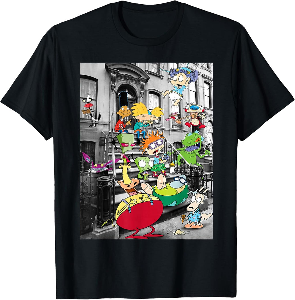 Classic Nicktoons Hanging On Stoop T-Shirt