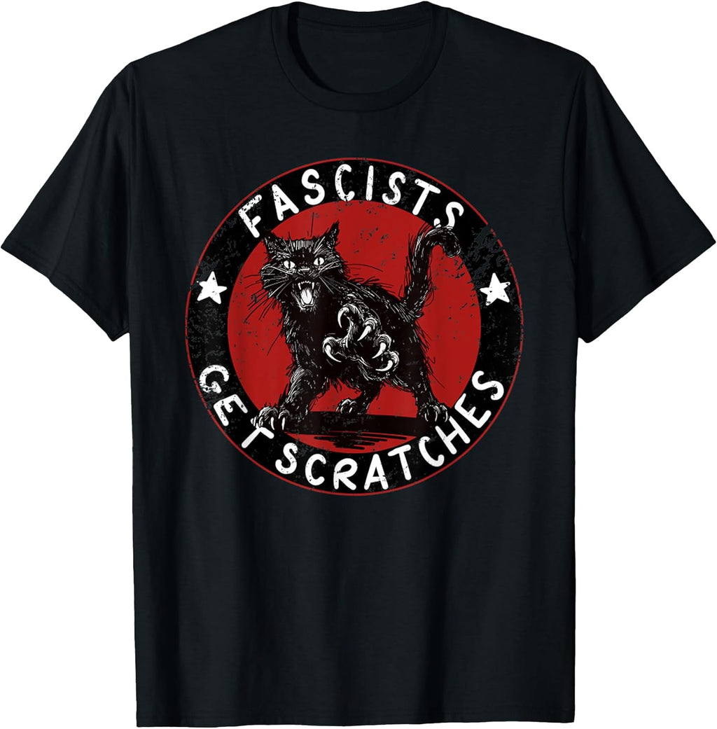Vintage Black Cats Against Fascists Tee