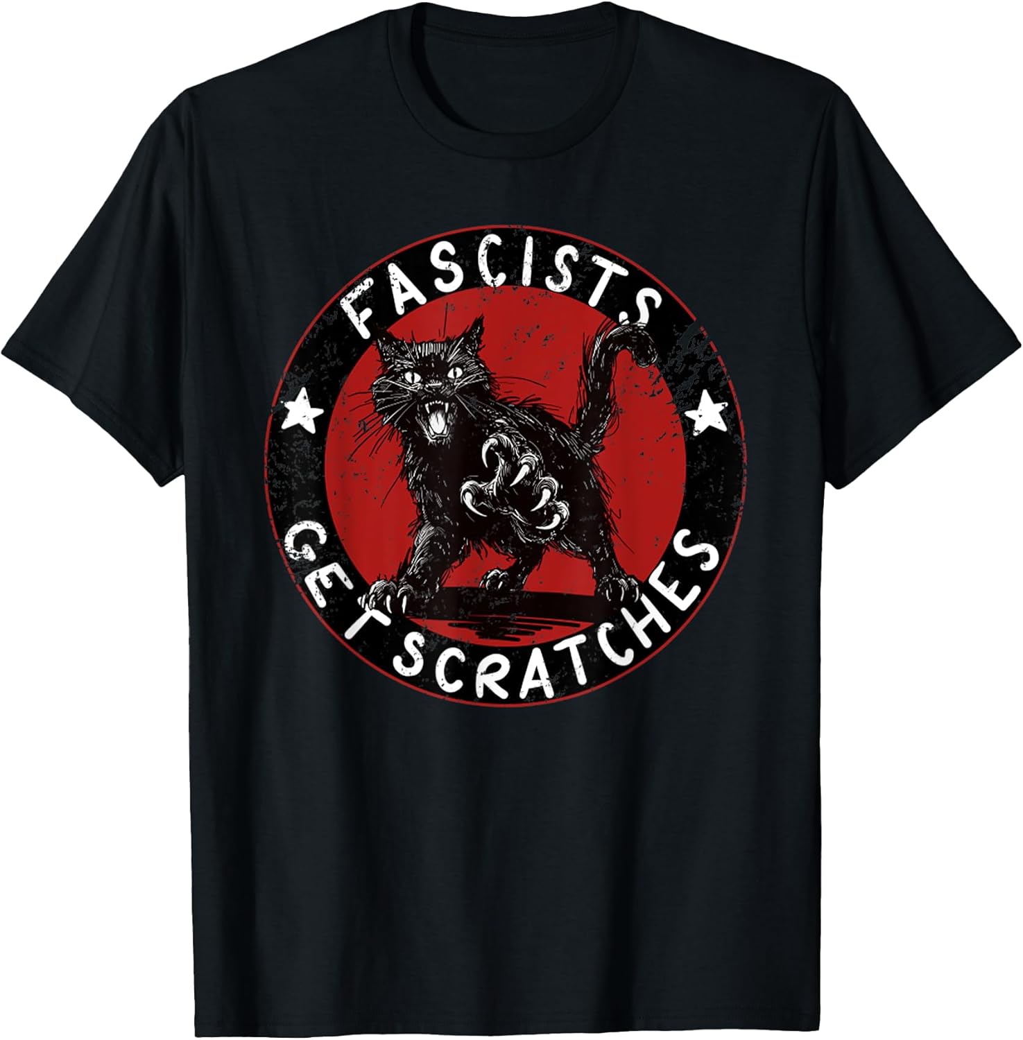 Vintage Black Cats Against Fascists Tee
