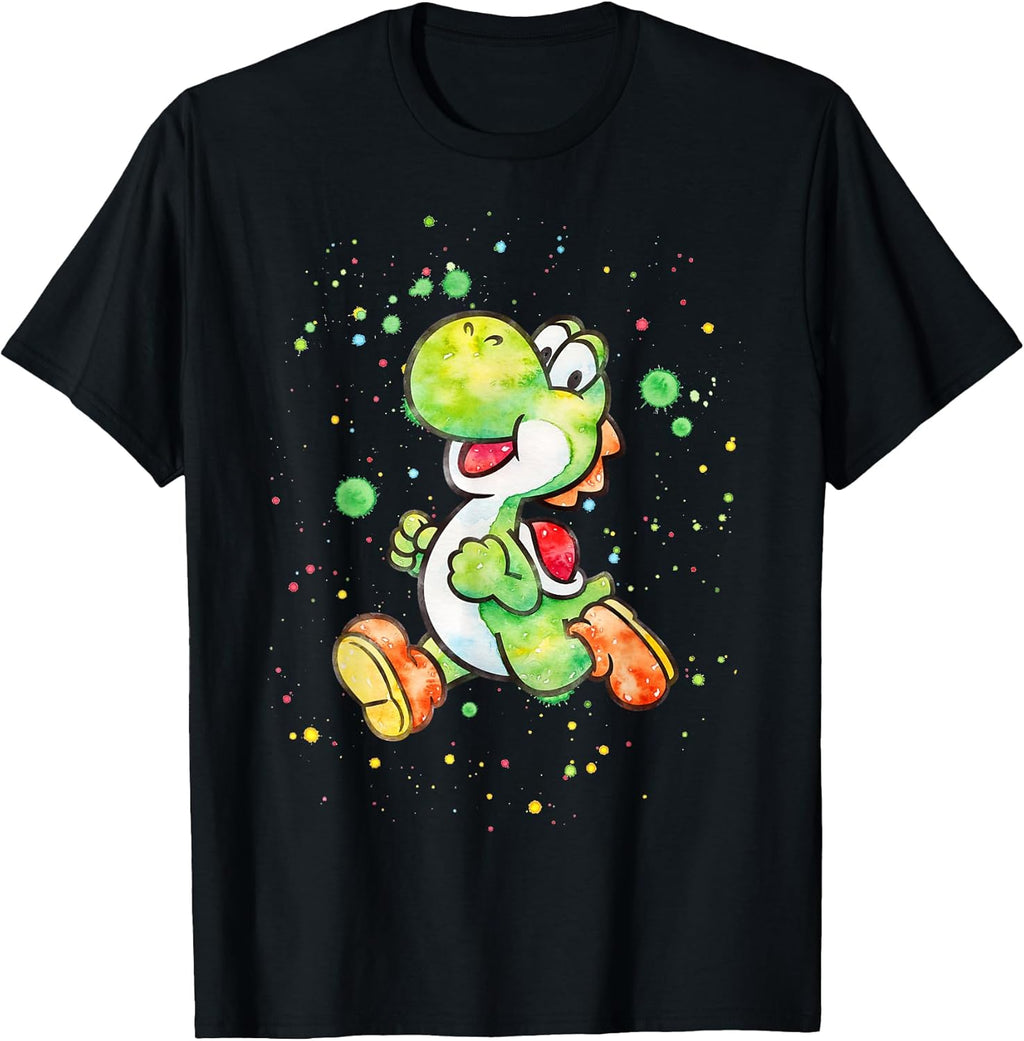 Yoshi Watercolor Splatter Portrait T-Shirt