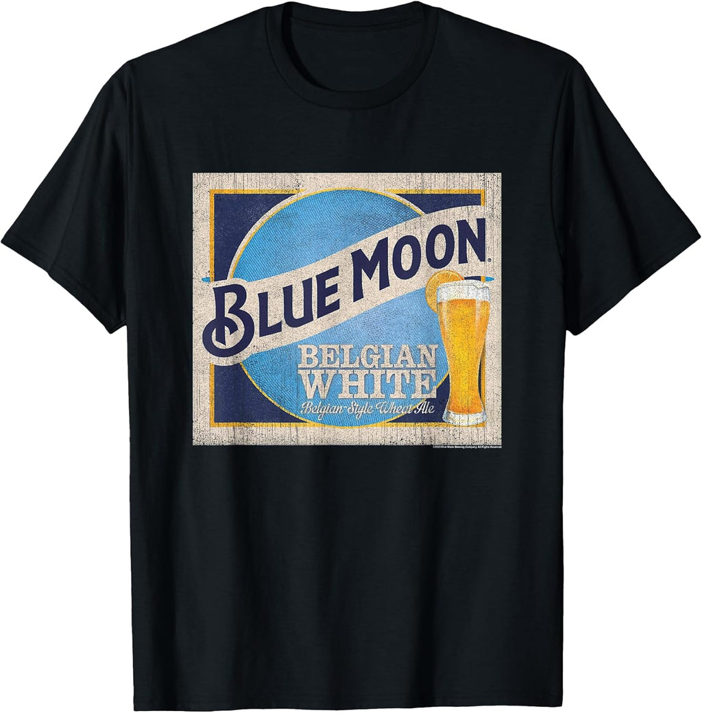 Brewing Company Blue Moon Retro Big Chest Poster T-Shirt