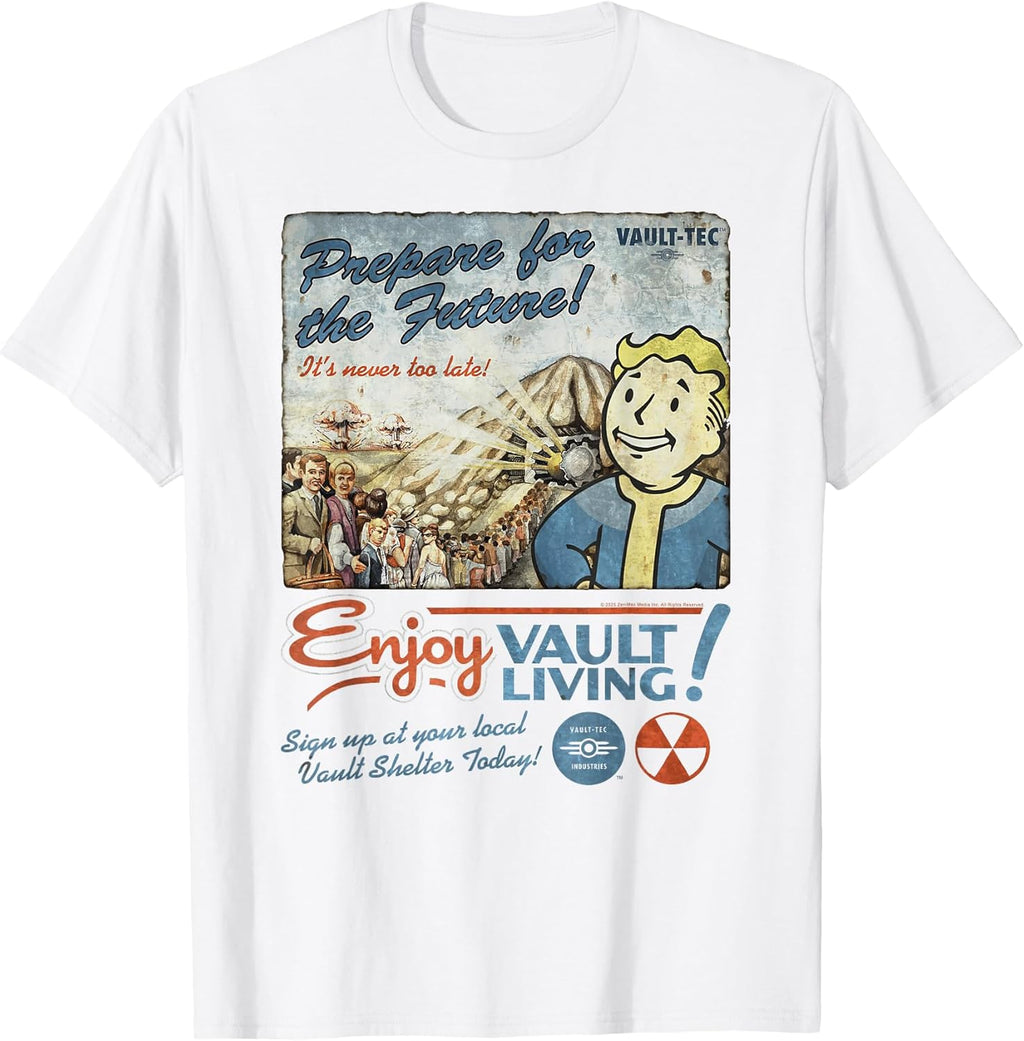 Video Game Enjoy Vault Living Vault-Tec Retro Ad T-Shirt