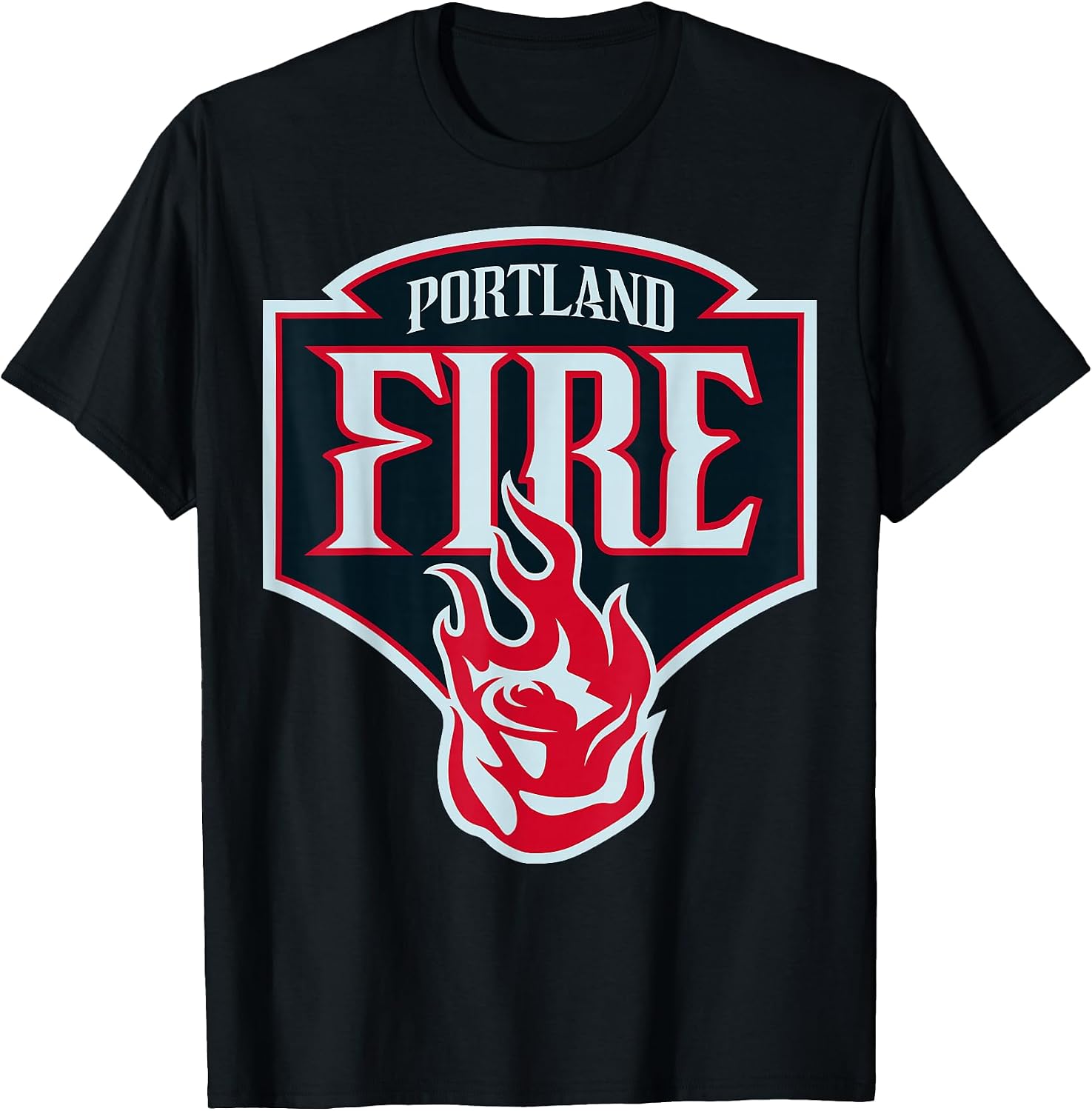 WNBA Portland Fire Logo Shield Crest Emblem Tees T Shirts for Men and Women