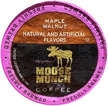 Moose Munch Coffee by Harry & David, Maple Walnut, 100 Single Serve Cups Medium Roast