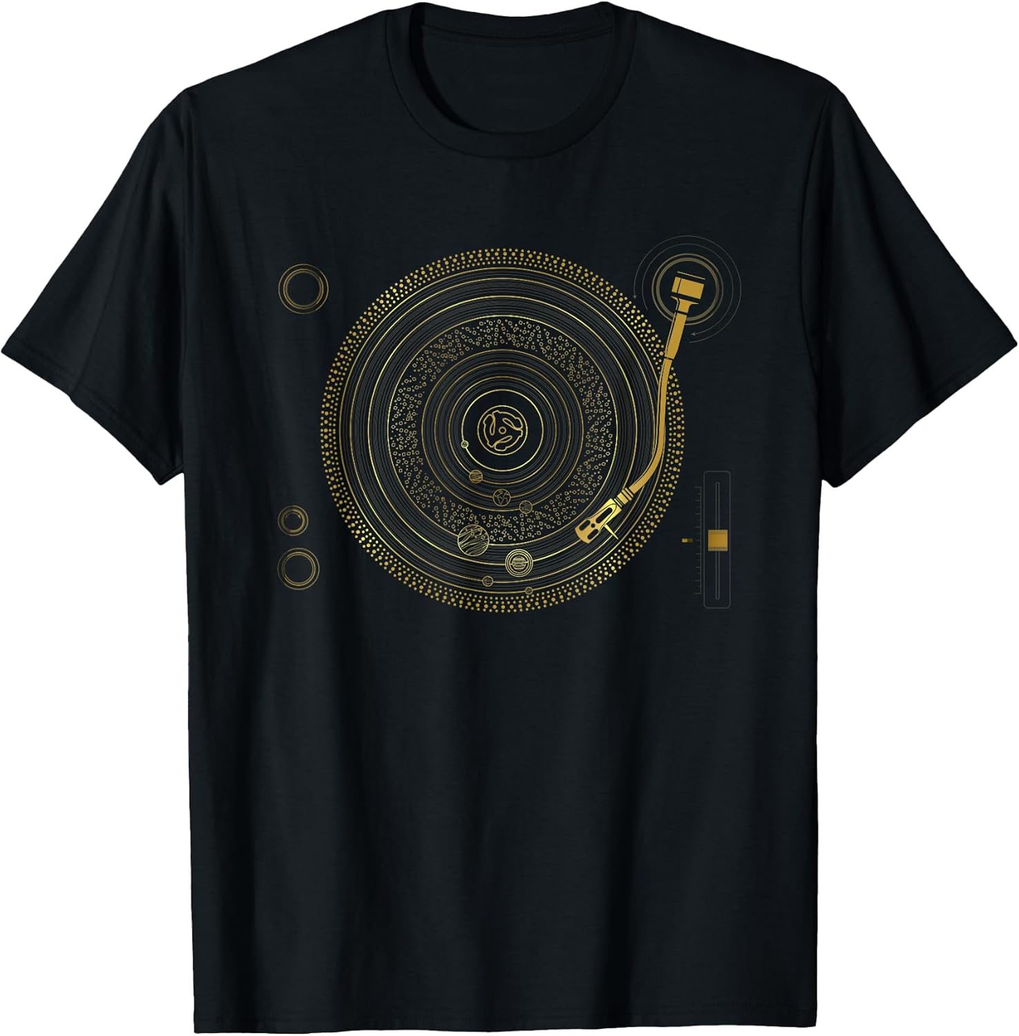 Space DJ Graphic - Solar System Turntable EDM T-Shirt