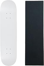 Moose Skateboard Deck Pro 7-Ply Canadian Maple DIP White with Griptape