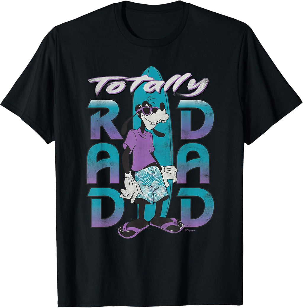 Goofy Totally Rad Dad Father’s Day Surfing Distressed T-Shirt
