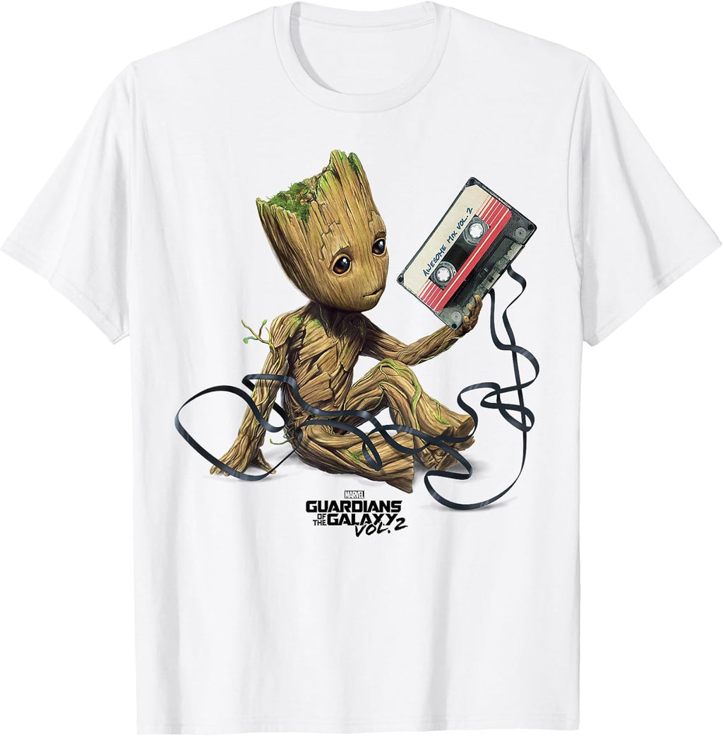 Guardians of The Galaxy Vol. 2 Groot Tape Portrait T-Shirt
