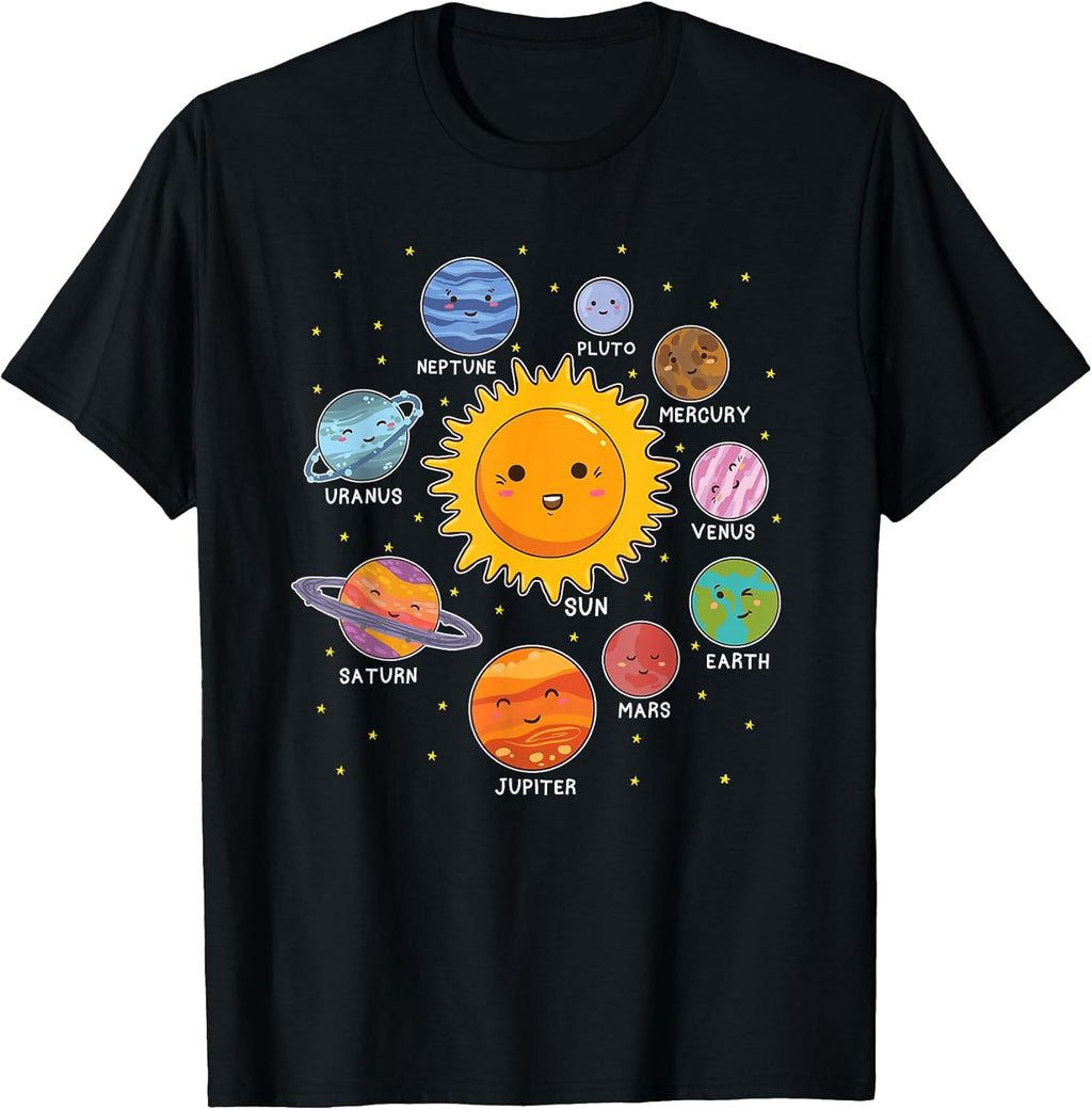 Solar System Planet Space Planets Boys Girls Toddlers T-Shirt