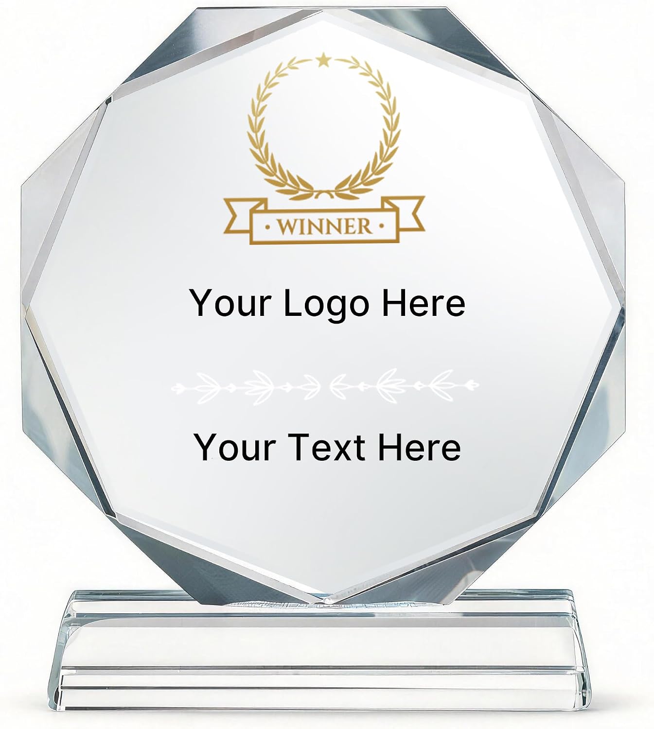 Personalized Engraved Crystal Award Trophy | Custom Plaque for Employee Recognition, Appreciation & Achievement | Ideal Gift for Coworkers, Staff, Team | Retirement Farewell & Goodbye Gift