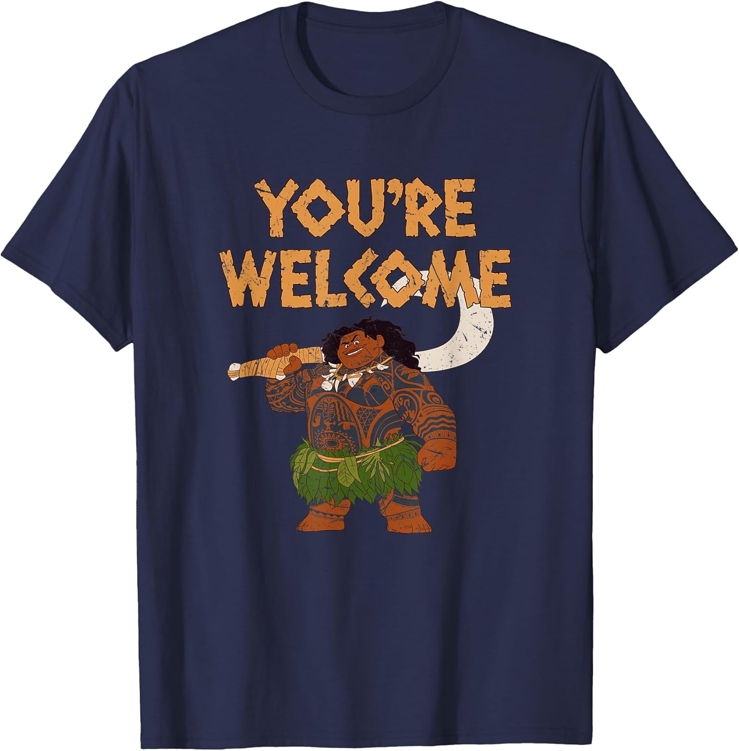 Moana Maui Confident Pose You're Welcome Retro Logo T-Shirt