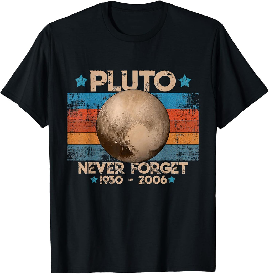 Vintage Never Forget Pluto Funny Retro Astronomy Space T-Shirt
