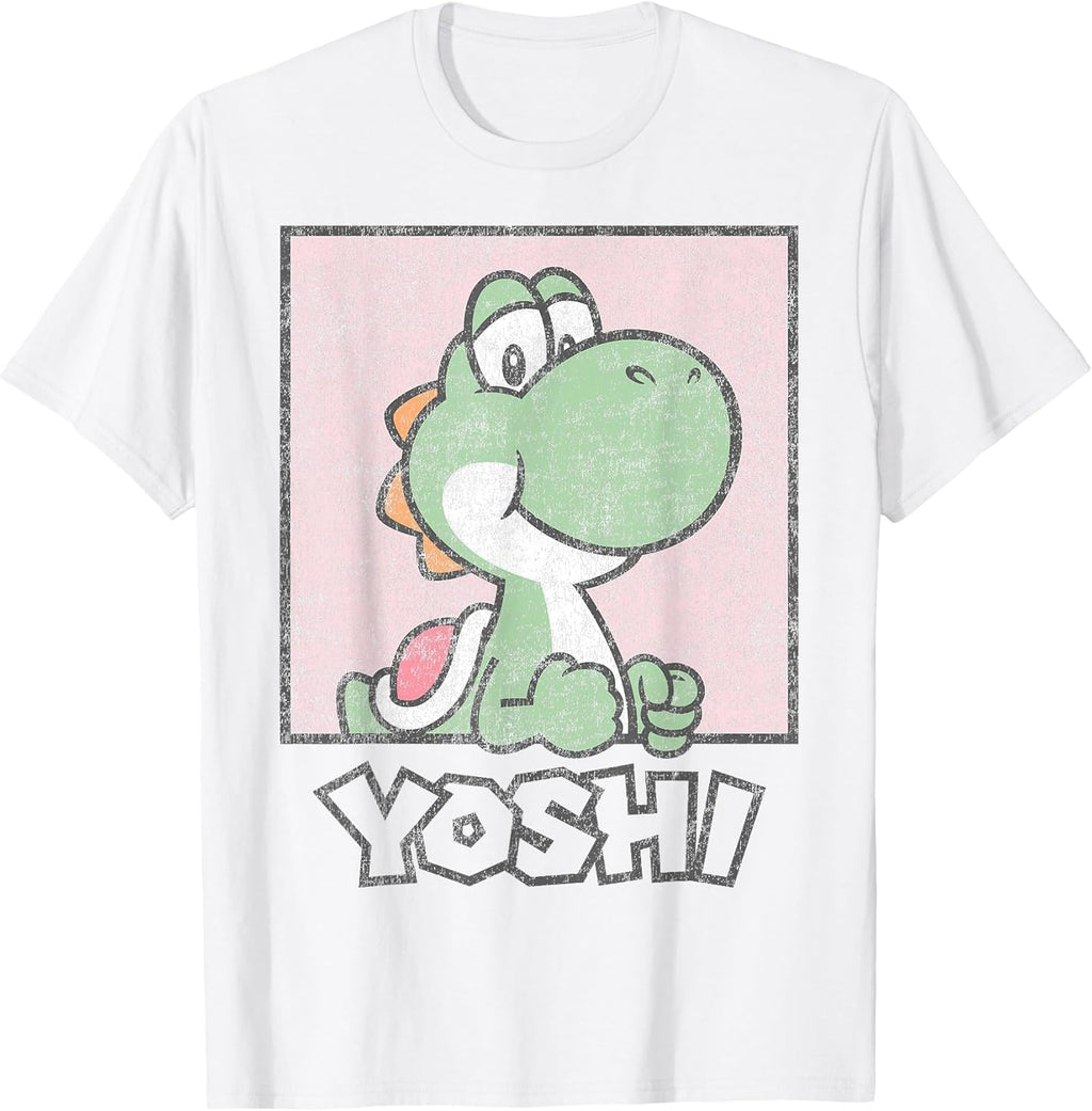 Yoshi Simple Faded Pastel Pink Portrait T-Shirt