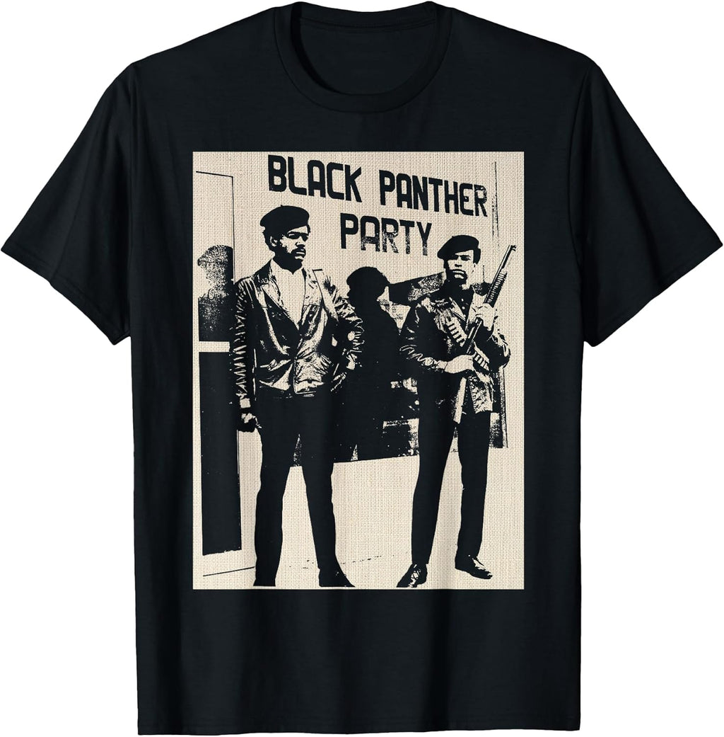 BPP Vintage Black History Self Defense Black Panthers Party T-Shirt Small
