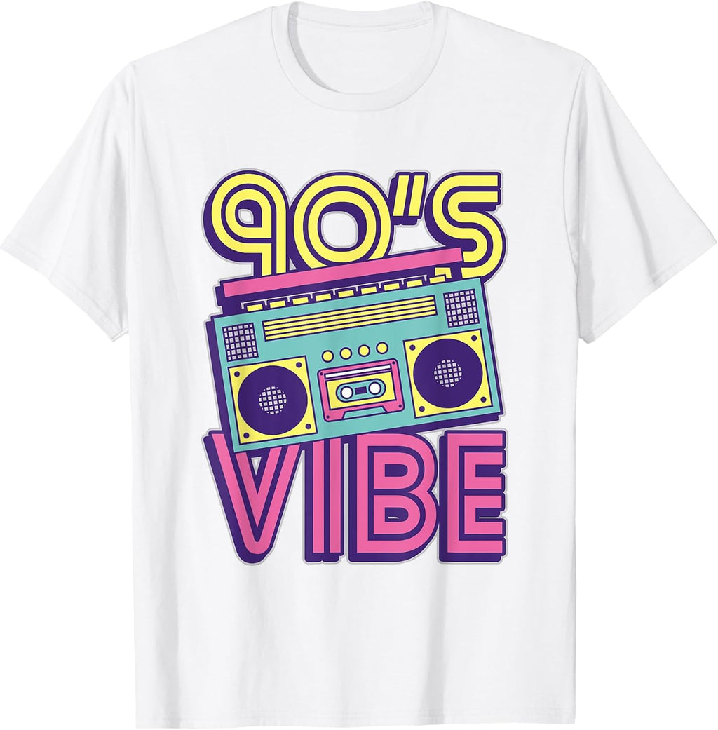 90s Vibe 1990s Music Lover Nineties Costume Party Retro 90s T-Shirt