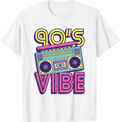 90s Vibe 1990s Music Lover Nineties Costume Party Retro 90s T-Shirt