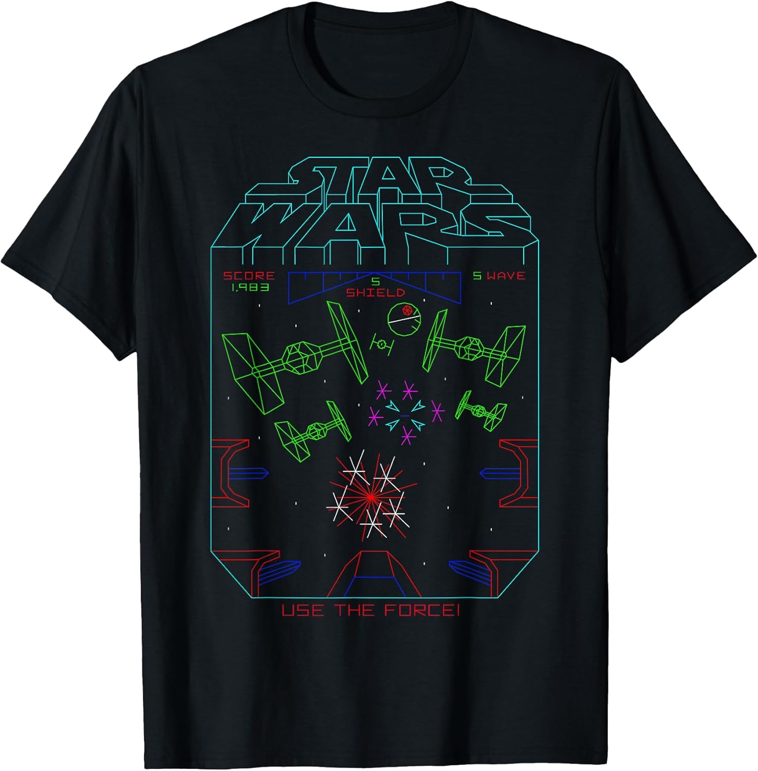 Space Fight Vintage Arcade Graphic T-Shirt T-Shirt