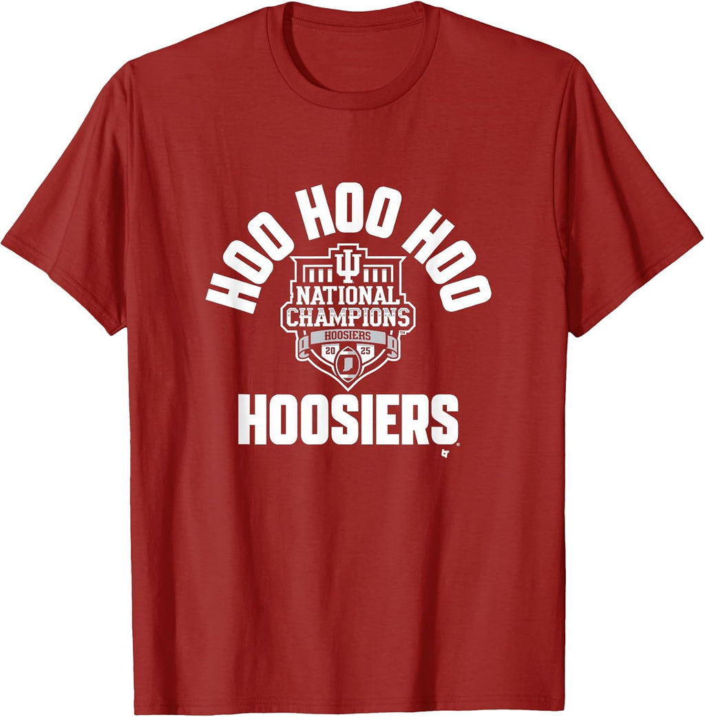 Indiana 2025-26 CFP National Champions Hoo Hoo Hoo Hoosiers T-Shirt