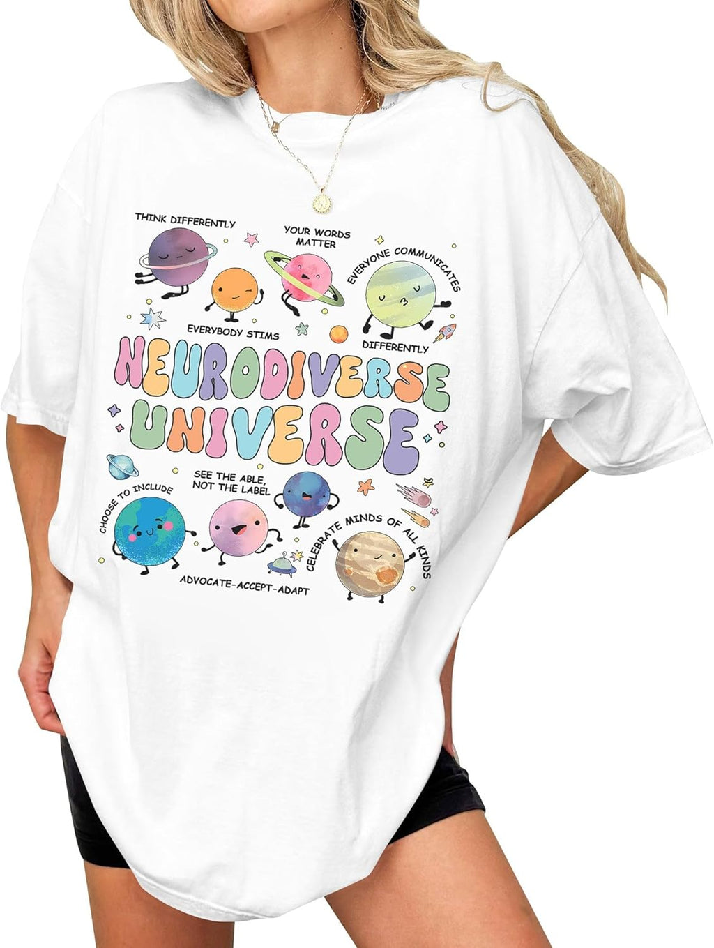 Neurodiverse Universe Shirt for Women - Special Education Teacher Tee On Autism Month, Christmas, Birthday