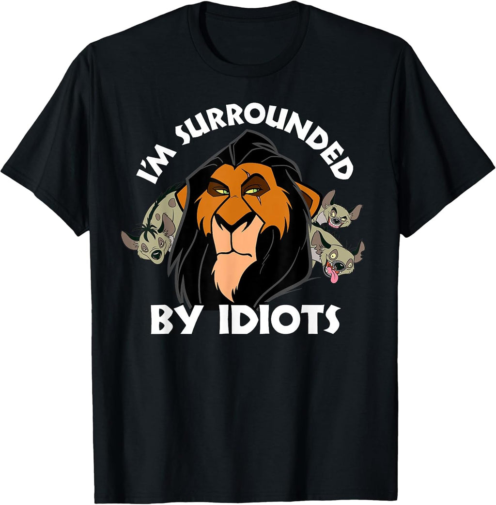 The Lion King Scar I'm Surrounded by Idiots Portrait T-Shirt