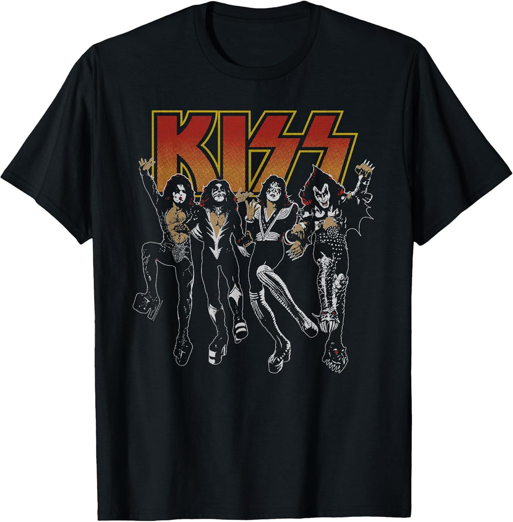 Unisex Adult Slim Fit Black Cartoon T-Shirt