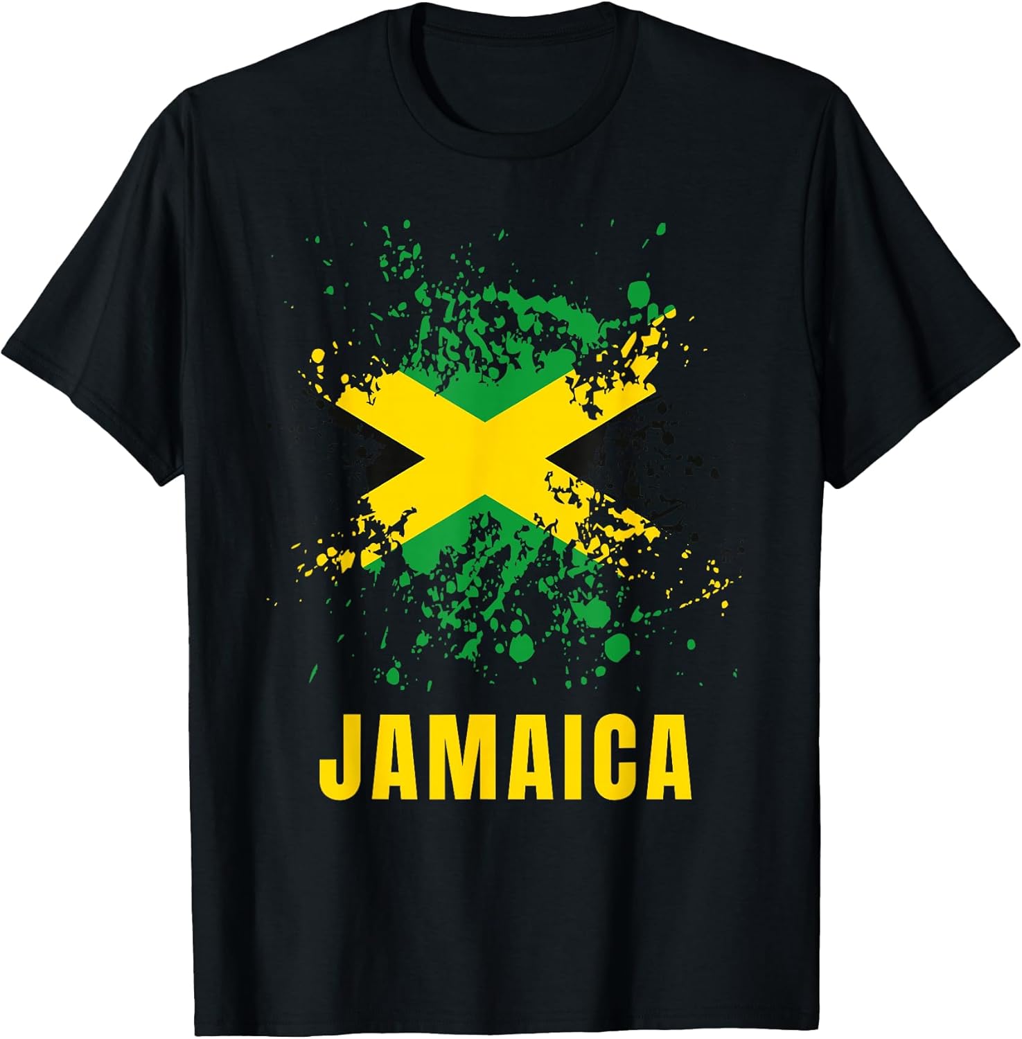 Jamaica Retro Vintage Watercolors Sport Jamaican Flag T-Shirt