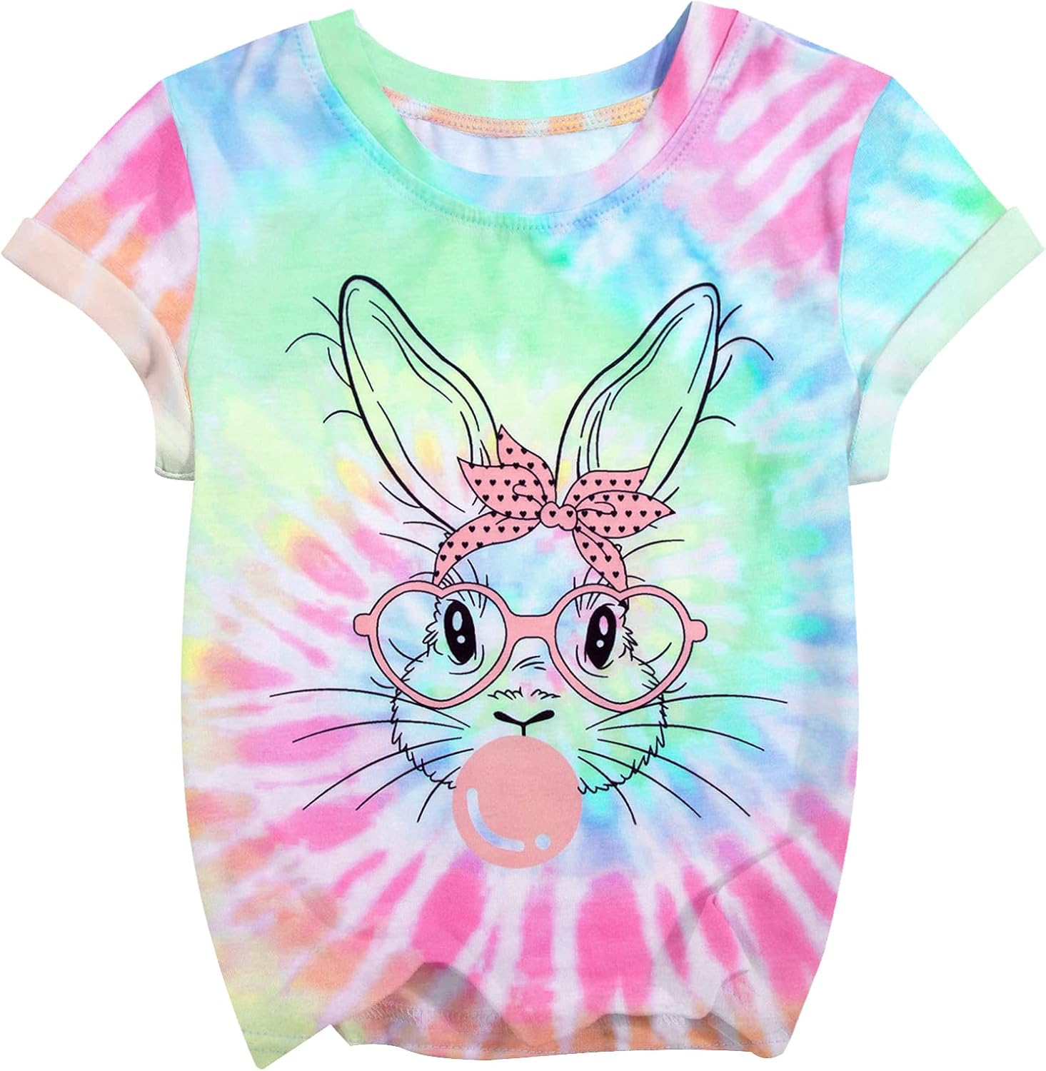 Easter Shirt for Toddler Boys Girls Cute Bunny Face Sunglasses Graphic Tshirt Rabbit Easter Day Gift Short Sleeve Unisex Tops