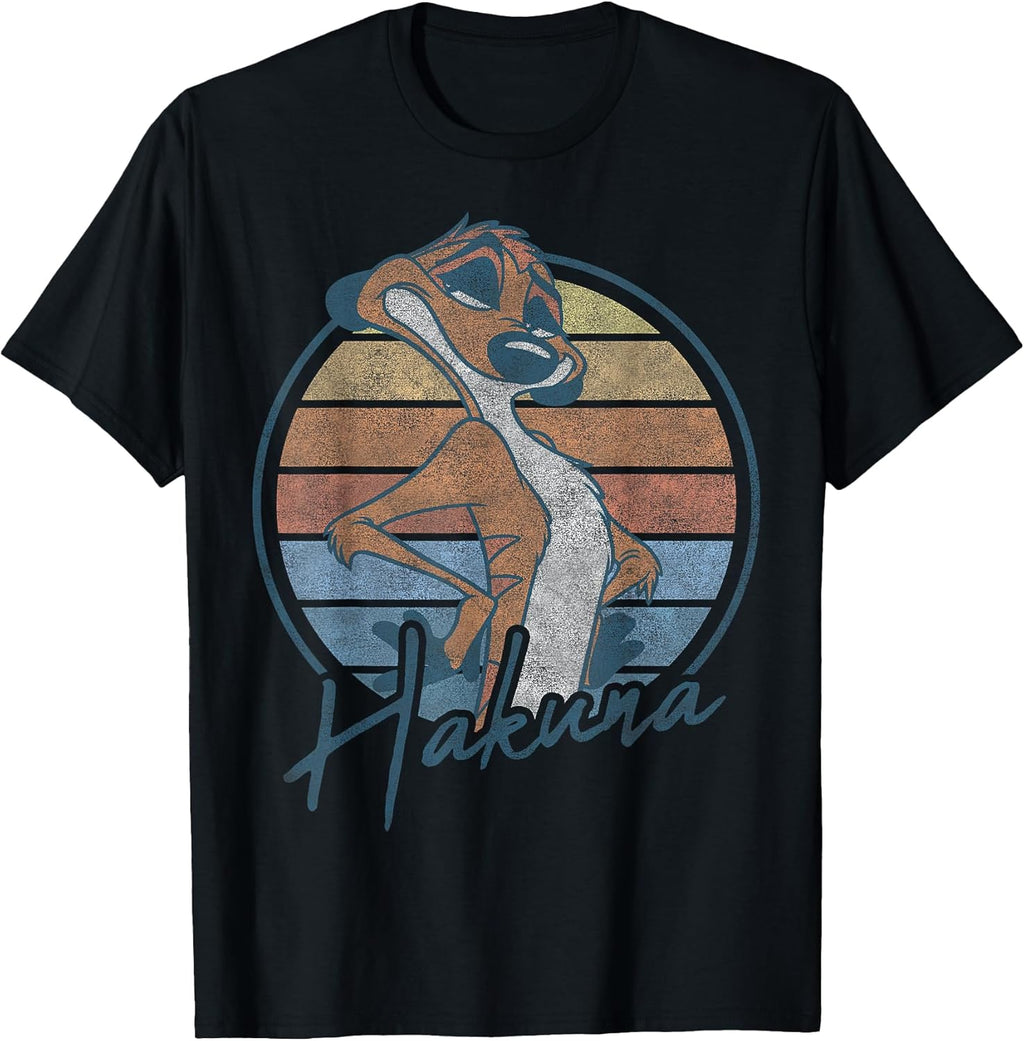 The Lion King Timon Hakuna Retro Portrait T-Shirt