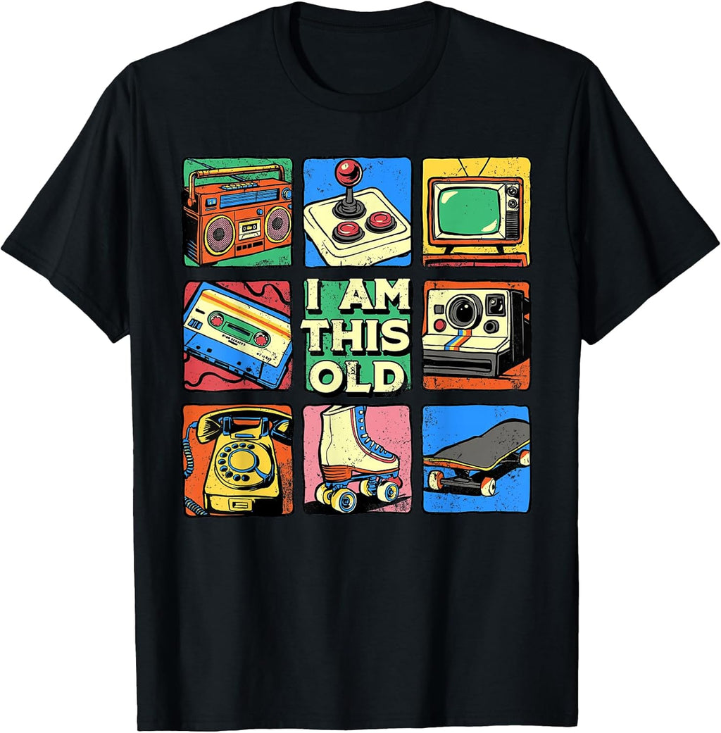 I Am This Old Retro Vintage Nostalgia 80s 90s Cassette Tape T-Shirt