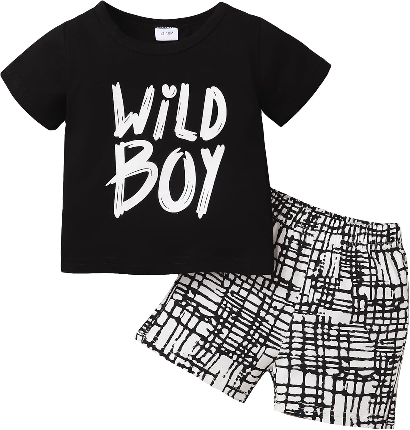 Toddler Baby Boy Clothes Outfits Short Summer Sleeve Letters Printed Shirt Shorts Sets 2PC Little Boy Clothing