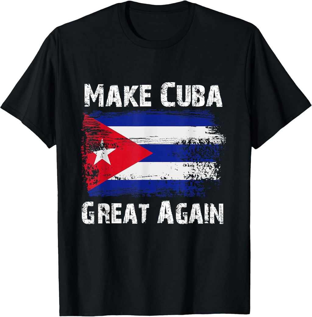 Make Cuba Great Again With Vintage Cuban Map Flag T-Shirt