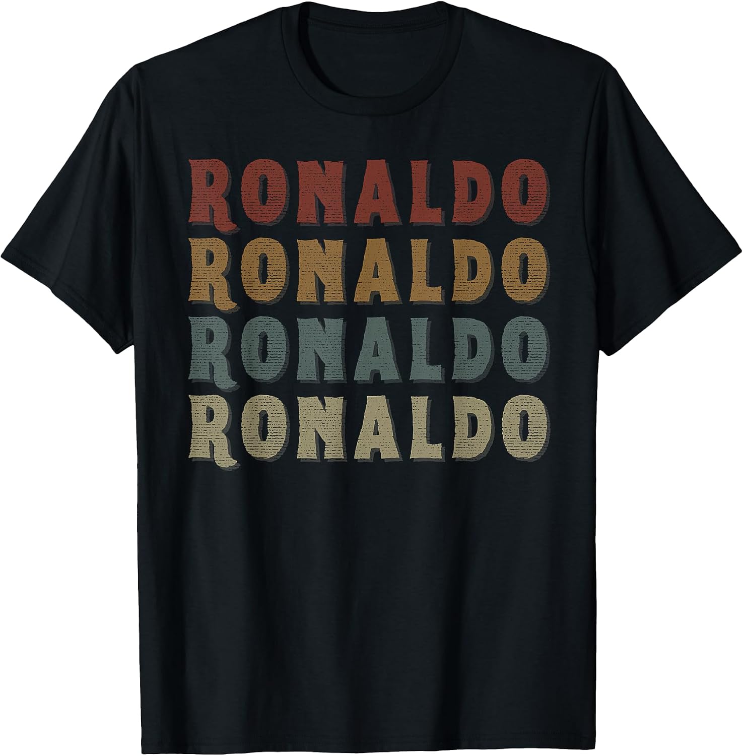 Vintage Cool Ronaldo First Name Funny Love Heart Ronaldo T-Shirt