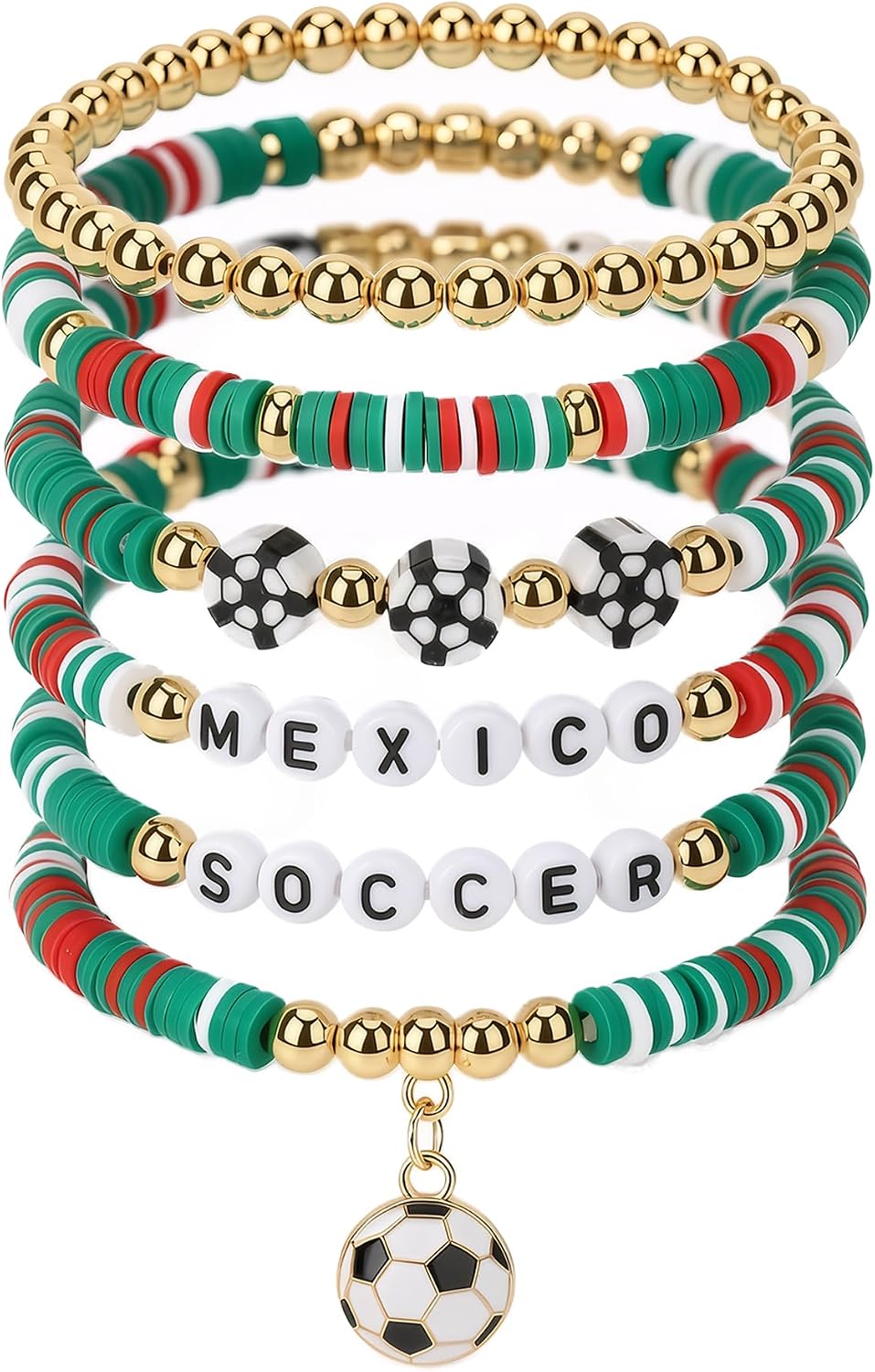 World Cup 2026 Beaded Bracelets - Soccer Mom Essentials, Football Fans Gifts,Game Day Outfits Accessories