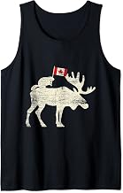 Canadian Animals Beaver Moose Flag Canada Tank Top