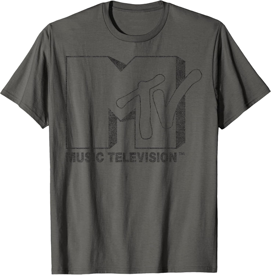 Distressed Vintage Black and White Logo Graphic T-Shirt T-Shirt