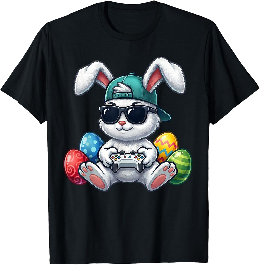 Funny Easter Bunny Gaming Video Game Gamer Easter Day Boys T-Shirt