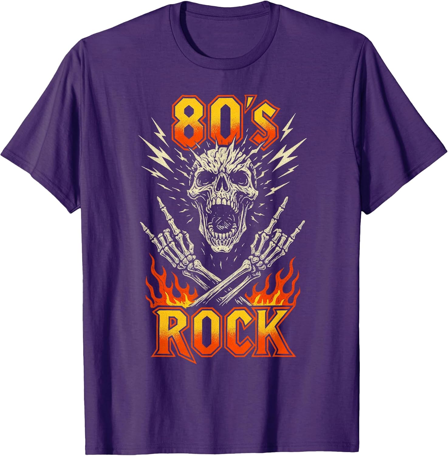80s Rock Vintage Skull Retro Music Band Gift T-Shirt