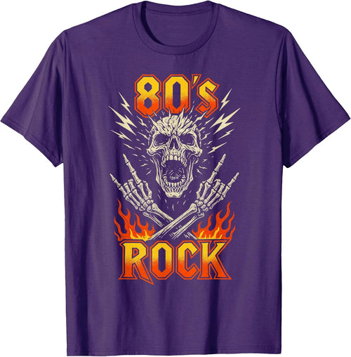 80s Rock Vintage Skull Retro Music Band Gift T-Shirt