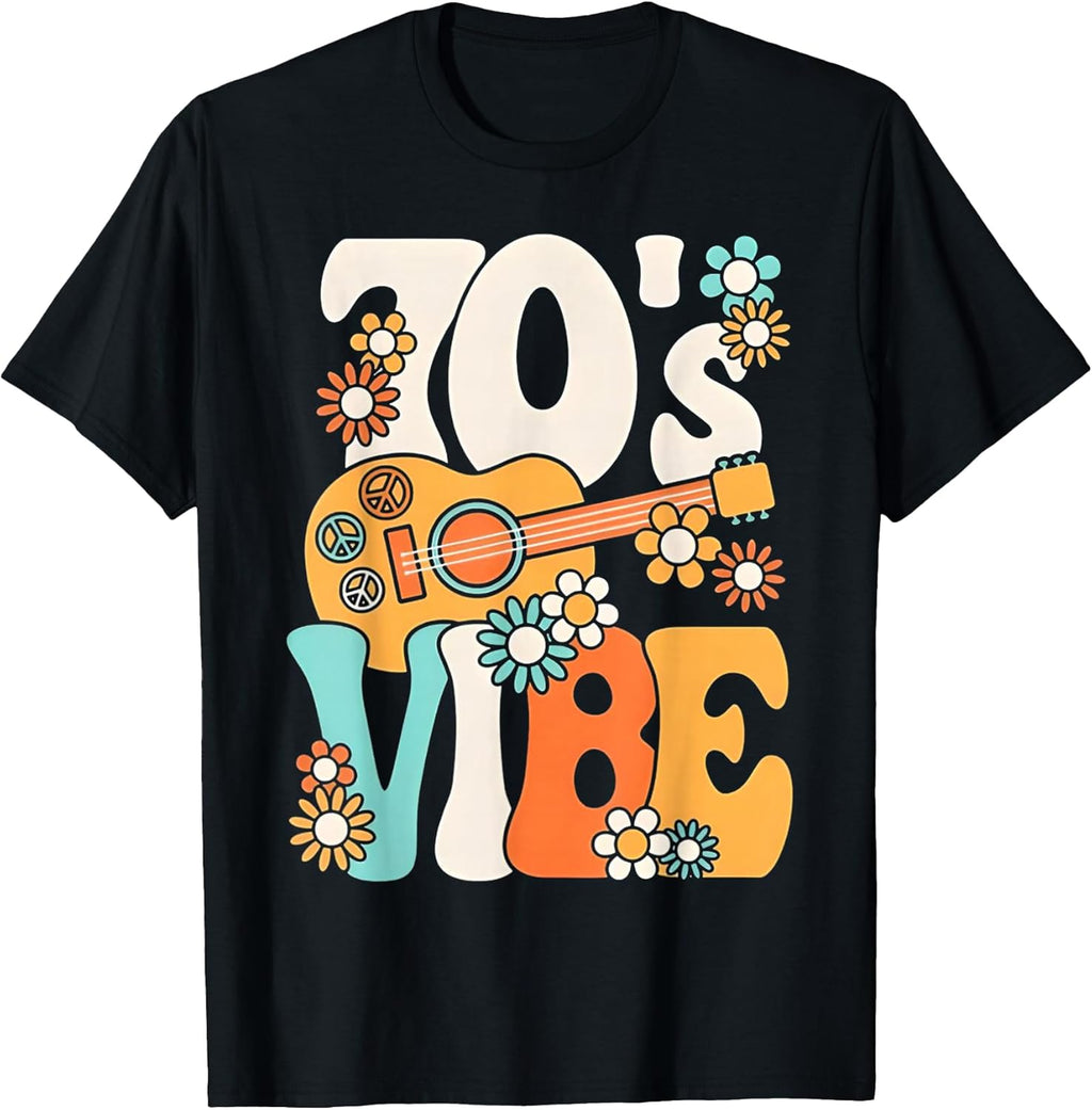 70's Vibe Shirt Funny 70s Retro Party Boho Hippie Peace Sign T-Shirt