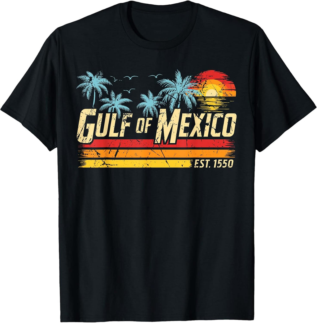 Gulf of Mexico Forever Retro Vintage Beach Mens Women T-Shirt
