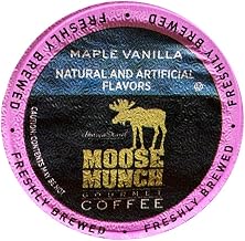 Moose Munch Coffee by Harry & David, Maple Vanilla, 100 Single Serve Cups Medium Roast